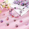 Acrylic & Resin & Polymer Clay Rhinestone European Beads FPDL-NB0001-02C-5