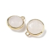 Natural Quartz Crystal Faceted Flat Round Charms G-U028-03G-05-2