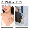 DIY Blank Dome Woven Net/Web with Feather Alloy Pendant Making Kits DIY-TA0011-22-8