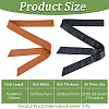 2Pcs 2 Colors PU Leather Wrap Belts for Coat AJEW-CL0005-21B-2