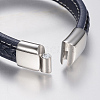 Braided Leather Cord Bracelets BJEW-H561-07E-3