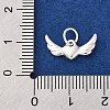 925 Sterling Silver Wing Heart Charms STER-A032-06S-3