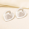 Stylish 304 Stainless Steel Heart Stud Earrings for Women IH1399-5-1