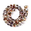 Electroplate Transparent Glass Beads Strands X-EGLA-N022-04A-D03-2