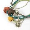 Lava Rock Beads Bracelets BJEW-D262-02-2