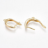 Brass Hoop Earring Findings with Latch Back Closure KK-S350-072G-3