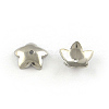 Tarnish Resistant 5-Petal Flower Smooth Surface 304 Stainless Steel Bead Caps STAS-R065-56-1