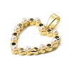 Valentine's Day Brass Micro Pave Colorful Cubic Zirconia Pendants KK-E804-05G-2