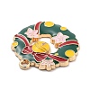 Christmas Theme Alloy Enamel Pendants X-ENAM-D060-04G-2