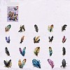 40Pcs 20 Styles Waterproof PET Stickers DIY-G121-02B-1