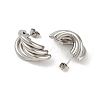 201 Stainless Steel Stud Earrings for Women EJEW-F345-02P-2