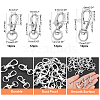 SUPERFINDINGS 48Pcs 4 Style Alloy & Iron Swivel Clasps Lanyard Snap Hook FIND-FH0001-27-4