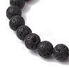 Natural Lava Rock Beaded Stretch Bracelets BJEW-JB11000-01-4