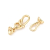 Brass Hook and S-Hook Clasps KK-U043-19G-2