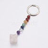 Natural Rose Quartz Chakra Keychain KEYC-P040-A11-2