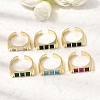 Brass Micro Pave Cubic Zirconia Cuff Open Rings for Women RJEW-L343-02G-1