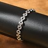 304 Stainless Steel X Link Chains Bracelets for Men & Women BJEW-D042-33P-1