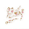6Pcs Brass Enamel Pendants KK-SW0001-08C-3