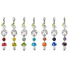 Synthetic & Natural Mixed Gemstone Beaded Pendant Decorations HJEW-JM01484-1
