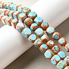 Dyed Natural Magnesite Beads Strands G-L617-B01-8mm-01-1