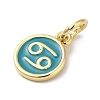 Real 18K Gold Plated Brass Enamel Charms KK-L216-001G-B05-2