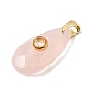 Natural Rose Quartz Pendants G-C282-02G-2