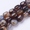 Natural Striped Agate/Banded Agate Beads Strands G-I198C-B-11-1