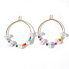 Mixed Rice Bead Vintage Imitation Pearl Earrings for Sophisticated Style DH7154-7-1