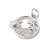 Brass Micro Pave Cubic Zirconia Pendants KK-P343-01A-P-2