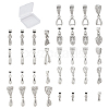 36Pcs 9 Style Brass Ice Pick Pinch Bails KK-SC0002-57-1