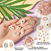 60Pcs 6 Style Printed Natural Cowrie Shell Beads SSHEL-CW0001-4