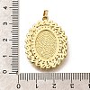 Religion Themed Rack Plating Brass Micro Pave Cubic Zirconia Pendants KK-L226-007G-07-3