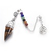 Chakra Jewelry Natural Tiger Eye Cone Dowsing Pendulums G-G771-E04-2