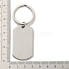 Father's Day Gift 201 Stainless Steel Oval with Word To My Dad Keychains KEYC-E040-03P-3