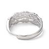 304 Stainless Steel Bamboo Adjustable Rings RJEW-D006-10P-3