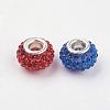 Grade A Rhinestone European Beads CPDL-H001-12x9mm-M-2