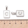 304 Stainless Steel Pave Shell Pendants STAS-G327-01P-C-3