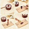 Brass Wax Seal Stamp with Rosewood Handle AJEW-WH0412-0288-3