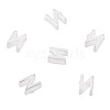 6Pcs 925 Sterling Silver Hollow Initial Beads STER-TA0001-53N-2