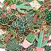 50Pcs 10 Styles Alloy Enamel Pendants ENAM-CJ0003-12-3