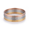 7Pcs 201 Stainless Steel Plain Bangle Sets for Women BJEW-L664-022B-M02-1