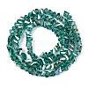 Electroplate Transparent Glass Beads Strands X-GLAA-N021-4mm-05-2