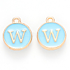 Golden Plated Alloy Enamel Charms ENAM-S118-04W-1