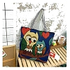 Cartoon Owl Pattern Canvas Women's Tote Bags PW-WG2D758-06-1