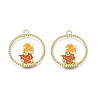 Autumn Theme Alloy Enamel Pendants X-ENAM-S115-195-2