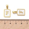 Ion Plating(IP) 304 Stainless Steel Pave Shell Pendants STAS-G327-01G-F-3
