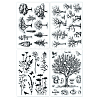 Globleland 4 Sheets 4 Styles PVC Plastic Clear Stamps DIY-GL0004-49A-8