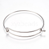 Tarnish Resistant Adjustable 304 Stainless Steel Expandable Bangle Making STAS-I081-01P-1