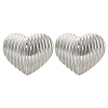 Ion Plating(IP) 304 Stainless Steel Heart Stud Earrings EJEW-I316-07P-1