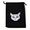 Rectangle Printed Velvet Cloth Packing Pouches ABAG-U006-03H-1